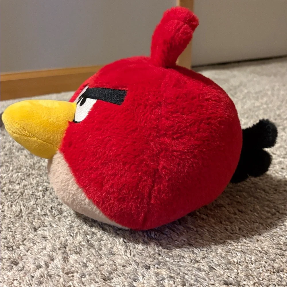 Red and Yellow Plush Angry Bird Toy